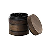 DCOU Premium Grinder Moulin à épices en bois collecteur de pollen avec couvercle magnétique et collecteur de pollen 4 pièces ...