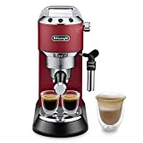 De'Longhi Dedica Style, Machine expresso pour préparer des boissons café et lactées, EC685R, 220-240V 50/60Hz, Rouge