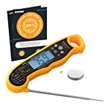 Deiss PRO Thermomètre Cuisine Digital - Sonde de Temperature Pliable - Avec Écran LED RétroÉclairage - Thermomètre Cuisson pour Viande, ...