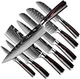 Dfito Set Couteau Cuisine, Couteaux de Cuisine de 9.5-20cm Couteau Cuisine Japonais Viande Ultra Tranchants en Acier IInoxydable 440A Avec ...
