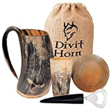Divit Corne Viking Authentique | La chope de bière archaïque | flair royal; Boire dans une vraie tasse en corne ...