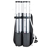 Double Beverage Dispensers Beer Dispenser Backpack Two Clear Cylinders with Two Hoses Extra Cups Mesh Bag Dual Barrel Backpack Dispenser ...