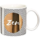 DRAEGER PARIS | Mug Black & Gold porcelaine fine"Zen" | Mug original Idée Cadeau Réveil en douceur, Réveil en cours, ...