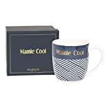 DRAEGER PARIS | Mug bleu en céramique"Mamie cool" | Idée Cadeau Mug humour Maman, Grand-mère, Mamie, Anniversaire| Mug original Coffret ...