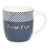 DRAEGER PARIS | Mug bleu en céramique"Pause café" | Mug original Idée Cadeau Collègue, Manager, Ami, Travail | Tasse à ...
