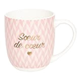 DRAEGER PARIS | Mug rose en céramique"Sœur de coeur" | Idée Cadeau Famille, Sœur, Amitié, Meilleure amie, Anniversaire | Mug ...
