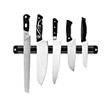 Ducomi Barre magnétique porte-couteaux et outils en acier inoxydable – Aimant mural porte-couteaux et outils de garage et jardin – ...