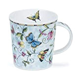 Dunoon Lomond Tasse en porcelaine anglaise Motif papillon Bleu 0,32 l