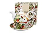 DUO Classic Collection Linnea Tea for one Set de 3 pièces dans une boîte cadeau avec tasse et service à ...
