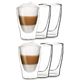 DUOS® Tasse à café double paroi (6x 310ml) - Tasse double paroi, Verre double paroi, Tasse expresso, Verre latte macchiato, ...