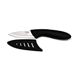 Easy Make KD3123 Couteau Cera 7.5cm Manche Soft avec Etui Ceramique + PP Noir-Blanc 16, 60x2, 50x1, 70 cm