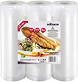 Edihome, Sac Sous Vide Alimentaire, Sachet, sans BPA, 3 Rouleau, 20/28cm x 3mm, Sous Videuse Alimentaire, Conservation, pour le Cuisine, ...