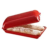 Emile Henry EH349502 Moule à pain Ciabatta, céramique, rouge Grand Cru