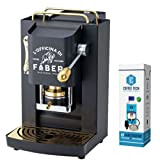 emozioni quotidiane Faber PRO Deluxe Machine à café avec garniture en laiton à dosettes en papier Ese 44 mm + ...