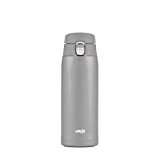 EMSA Light Mug, Mug isotherme 0,4 L gris, Acier inoxydable, Compact et léger, Conserve 8h chaud et 16h froid, 100 ...