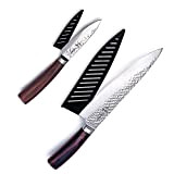 Ensemble de couteaux de chef japonais Hajegato professionnel de 20,3 cm et couteaux de cuisine de 3,5 cm 7cr17 en ...