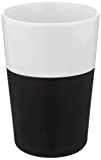 EVA SOLO 501003 Lot de 2 Tasses Latte Silicone 360 ml Porcelaine Carbone Noir 8,5 x 8,5 x 12,5 cm