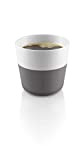EVA SOLO Tasse café Lungo, Coque en Silicone, 230 ML, Porcelaine, Gris éléphant, 8,5 x 8,5 x 8 cm, 2 pièces, 5706631052382 501021