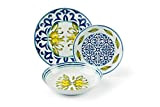 Excelsa Amalfi Service de vaisselle 18 pièces, porcelaine