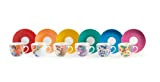 Excelsa Kimono Lot de 6 tasses à café avec soucoupes Porcelaine Multicolore