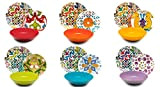 Excelsa Service Assiettes 18 pièces, Lisbonne, Porcelaine et céramique, Multicolore.