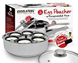ExcelSteel 18/10 Stainless 6 Non Stick Egg Poacher
