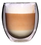 Feelino® Rondo Lot de verres à latte macchiato 1 x 400 ml, verres à café à double paroi, verres à ...