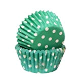 Féerie Cake - 100 mini caissettes à cupcakes à pois - Turquoise