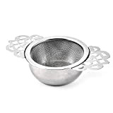Filter Traditional Loose Leaf Stainless Steel Double Ear Spice Mesh Tea Strainer