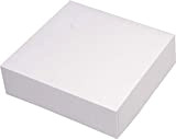 Firplast Lot de 50 boîtes à gâteaux carré Blanc 25 x 25 x 8 cm