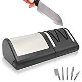 FISHTEC Aiguiseur de Couteaux de Cuisine Electrique - Affûtage + Polissage à 2 Niveaux - Couteau Métal ou Céramique - ...
