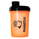 FitnessZone | Nano Shaker 500 ml | Orange | Bouteille à cocktail parfait pour les shakes protéinés ou autres boissons ...