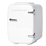 Flamingueo Mini Frigo de Chambre - Petit Frigo 4L, Mini Frigo Cosmetique, Frigo Portable, Mini Refrigerateur 12V/220V, Mini Frigo Cosmetique, ...
