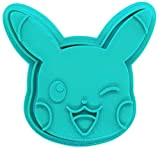 Floki3D Emporte pièce et marqueur pour biscuits en forme de tête de Pikachu Turquoise