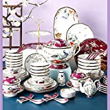 FMOPQ 68 Fashion Tableware Bone China Ceramic Dishes Plate Wedding Gifts Home Classical Dinnerware Combination Tableware Sets