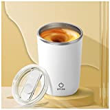FOXNSK Tasse à Agitation Automatique, Mug Melangeur Électrique Magnetic Stirring Cup Rechargeable Mug Automatique Automatique Tasse a Cafe Tournant Maison ...