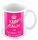 FT Mug en céramique avec inscription « Keep Calm I'm Going to be a Mum » Blanc 325 ml