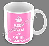 FT Mug en céramique Keep Calm and Drink Champagne Rose 325 ml