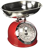 G3 Ferrari g2000302 Balance de cuisine mécanique, 5 kg, rouge