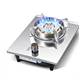 Gas Hob Cooker Gas Stove Cooker Benchtop/Embedded Single Cooker Gas Cooktop 7.0KW Nine Cavity Fierce Fire Ring Burner with Temperature ...