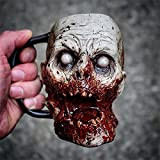 GDhgfDS Tasses à café Macabre/Tasse-Zombi/Squelette crâne crâne Style bière Tasse, Horreur 3D Zombie tête Eau Tasse Zombiblanc