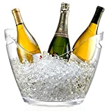 Générique Seau à Champagne 3 Bouteilles - pour Champagne, Seau à Glace - Transparent
