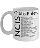 Gibbs Rules Mug - Série TV inspirée drôle NCIS Gibbs Rules Coffee Cup Mug en céramique blanche avec grande poignée ...