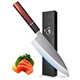 GOLDEN BIRD Deba bocho Couteau Deba 7 pouces Couteau à Désosser Couteau de Cuisine Japonais Professionnel Forgé à la Main ...