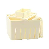 GoodGoodday Machine Tofu Maker Moule kit + Chiffon de Fromage de soja DIY Presse Moule ustensile de Cuisine, Blanc, L