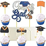 Graduation Cake Topper Décoration Carte Anniversaire Gâteau Dress Up Bachelor Hat Baking Cake Insert Pack de 6