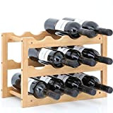 Gräfenstayn® 30550 casier à vin Verona - empilable en Bois de Bambou pour 12 Bouteilles de vin - Taille 42x21x28 ...