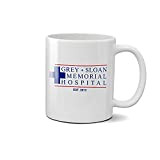 Grey's Anatomy Greys and Sloan Memorial Hospital Tv Series Inspired Tasse blanche Café Mug