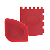 Grill Scraper Scraper Handheld Skillet Cast Pans Pans Straper Cleaners Toolers - Red 2pcs