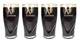 Guinness Lot de 4 verres à bière en relief